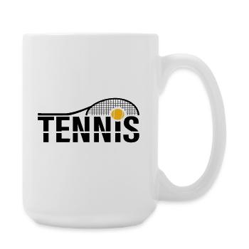 Tennis logo - Large Mug 440 ml - white - Right
