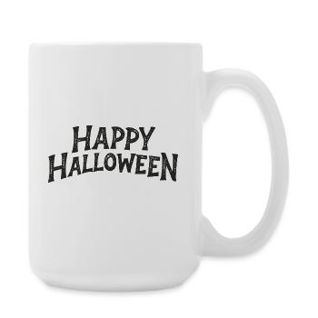 Halloween Joyeux Déchiré - Grande tasse 440 ml - blanc - Droite