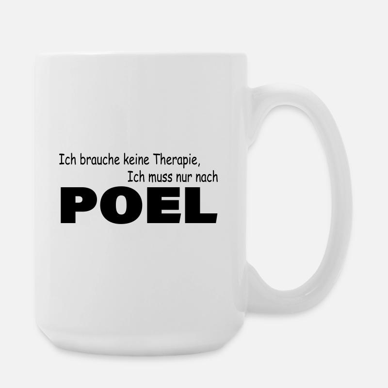 Therapie POEL - Große Tasse 440 ml - Weiß