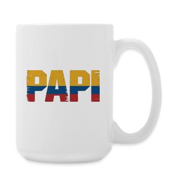  Papi Kolumbien Flagge – Geschenk für - Große Tasse 440 ml - Weiß - Rechts