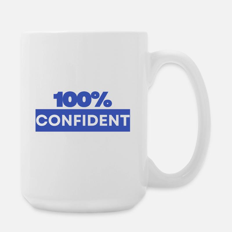 100% confident - Large Mug 440 ml - white