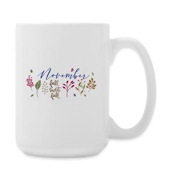 November Herbstzauber  - Große Tasse 440 ml - Weiß - Rechts