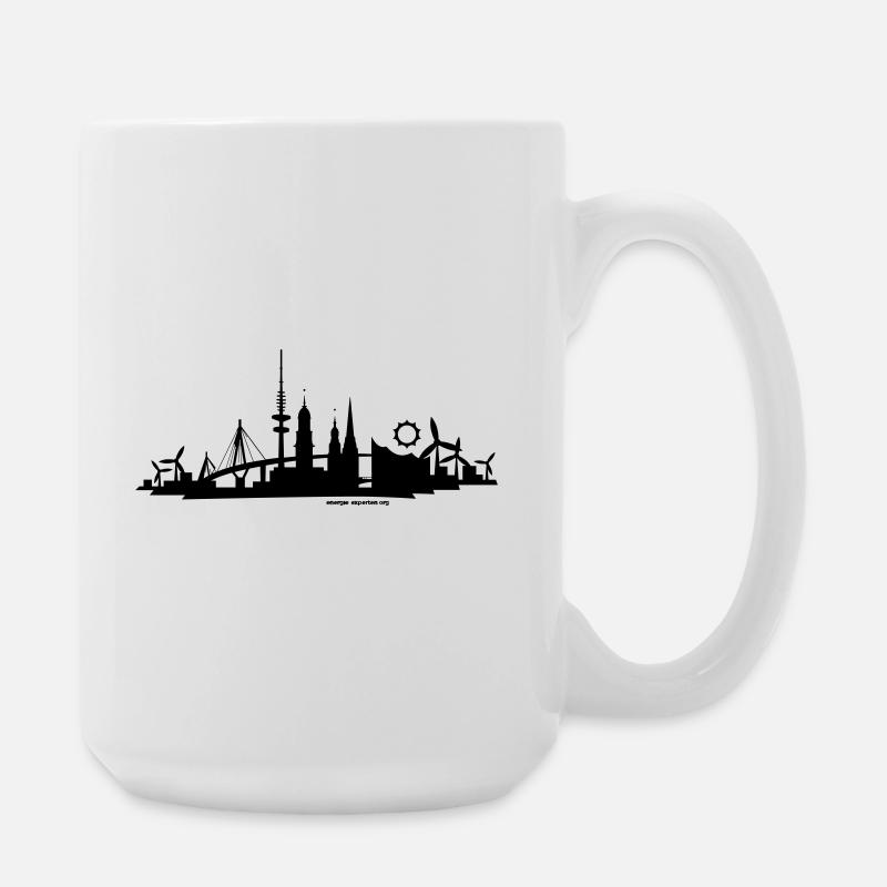 Skyline "Hamburg" - Große Tasse 440 ml - Weiß