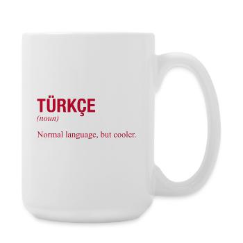 Turkish language Türkische Sprache - Large Mug 440 ml - white - Right