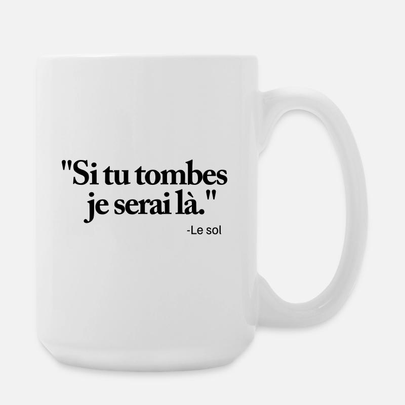 If you fall I'll be there - Large Mug 440 ml - white