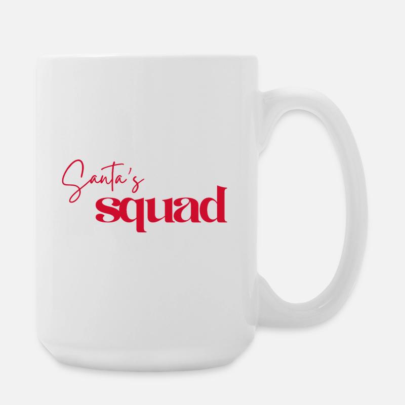 Santa Squad Logo  - Große Tasse 440 ml - Weiß