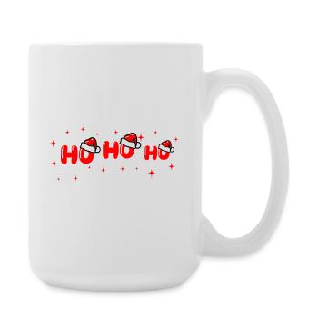 Ho Ho Ho Santa Schriftzug - Große Tasse 440 ml - Weiß - Rechts