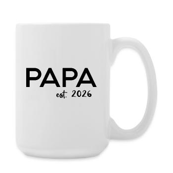 Papa Est. 2026 Vater seit 2026 Werdender Papa 2026 - Große Tasse 440 ml - Weiß - Rechts
