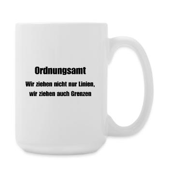 Public Order Office Grenzenzieher - Large Mug 440 ml - white - Right