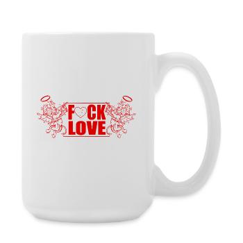 Fck Love Rebel Hearts - Grande tasse 440 ml - blanc - Droite