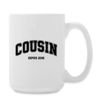 Cousin Depuis 2026 Annonce Grossesse - Grande tasse 440 ml - blanc - Droite