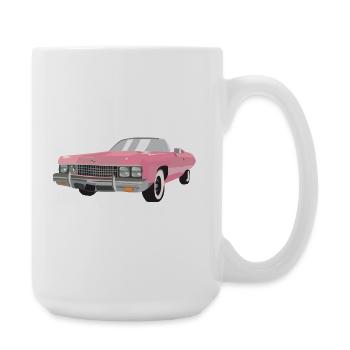 Pink Car Blanks - Large Mug 440 ml - white - Right