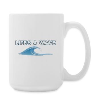 Vague de la Vie - Grande tasse 440 ml - blanc - Droite