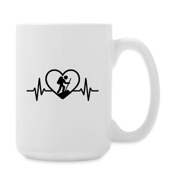 Heart Hiking – Passion for Nature - Large Mug 440 ml - white - Right