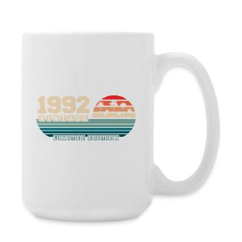 33rd Birthday 1992 Vintage 1992 Retro Sunset - Large Mug 440 ml - white - Right