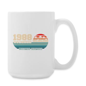 37. Geburtstag 1988 Vintage 1988 Retro Sunset - Große Tasse 440 ml - Weiß - Rechts