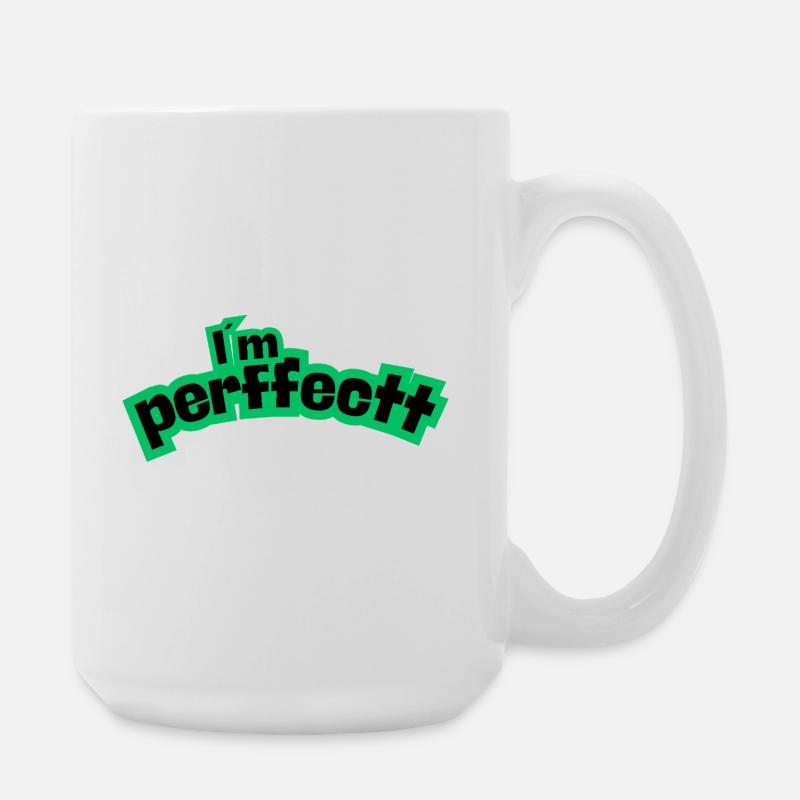 Perfektes Grün - Große Tasse 440 ml - Weiß