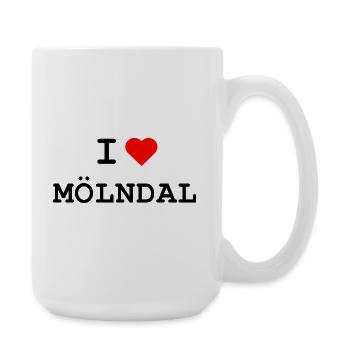 Ich liebe Mölndal - I love Mölndal  - Große Tasse 440 ml - Weiß - Rechts