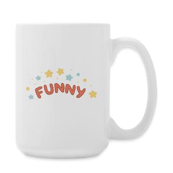 LUSTIGE Pastellstars - Große Tasse 440 ml - Weiß - Rechts