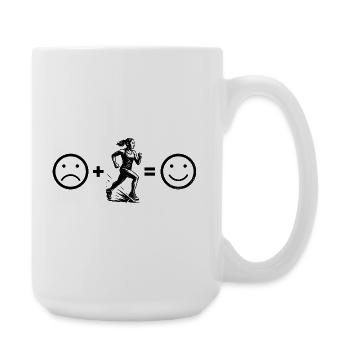 Ich liebe Running cooles Motiv für Rennen - Große Tasse 440 ml - Weiß - Rechts