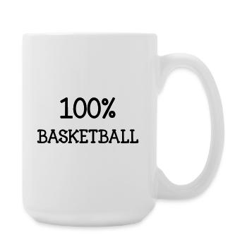 100% basketball – energy passion court - Large Mug 440 ml - white - Right