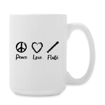 J’adore les flûtes - Grande tasse 440 ml - blanc - Droite