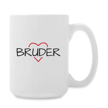 Anniversaire cadeau du Frère Cœur - Grande tasse 440 ml - blanc - Droite