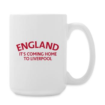 England kommt nach Liverpool zurück - Große Tasse 440 ml - Weiß - Rechts