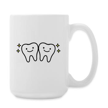 Zahn Niedlich - Große Tasse 440 ml - Weiß - Rechts