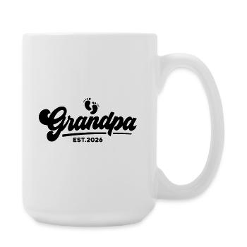 Opa 2026 - Stolzer Opa - Geschenkidee - Große Tasse 440 ml - Weiß - Rechts