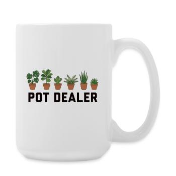 Urban Jungle: Dein lokaler Pot Dealer - Große Tasse 440 ml - Weiß - Rechts
