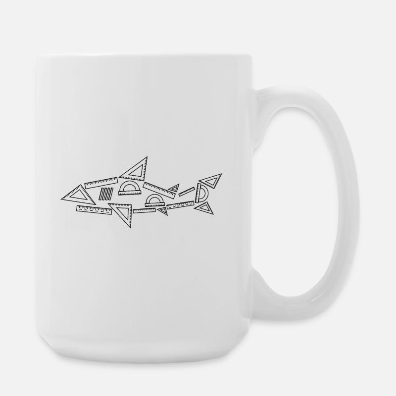 Math Shark - Grande tasse 440 ml - blanc