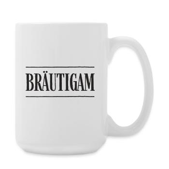 Bräutigam – Hochzeit & Junggesellenabschied - Große Tasse 440 ml - Weiß - Rechts