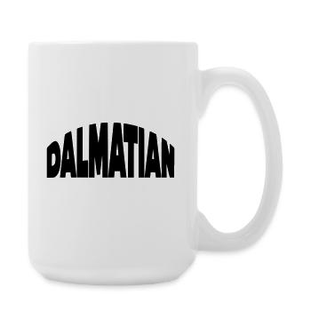 Dalmatian, Dalmatian lettering - Large Mug 440 ml - white - Right