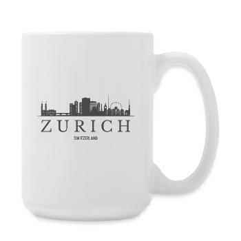 Zurich Switzerland, Zurich skyline - Large Mug 440 ml - white - Right