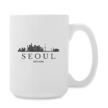 Seoul South Korea, Seoul skyline - Large Mug 440 ml - white - Right