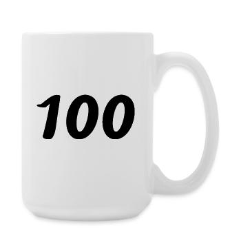100. 100 ANS. 100e ANNIVERSAIRE. ANNIVERSAIRE 100  - Grande tasse 440 ml - blanc - Droite