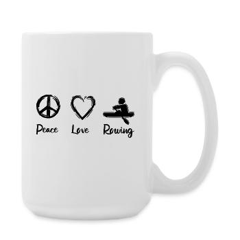 Ruder Liebe - Große Tasse 440 ml - Weiß - Rechts
