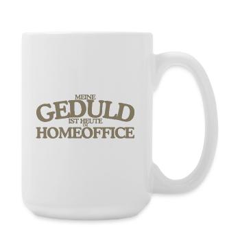  Meine Geduld ist heute im Homeoffice Retro - Große Tasse 440 ml - Weiß - Rechts