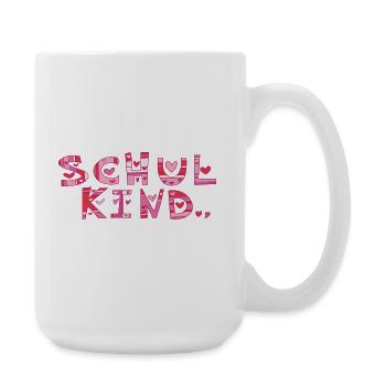 Écolier avec des cœurs - Grande tasse 440 ml - blanc - Droite