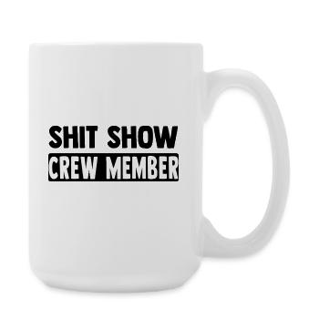Crew Member Schriftzug - Große Tasse 440 ml - Weiß - Rechts