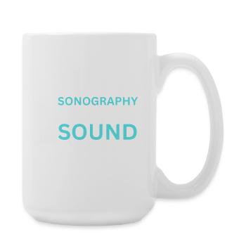 Sonography Seeing Sound Ultrasonographer - Large Mug 440 ml - white - Right