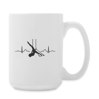 Aerialist Hearbeat EKG Cloud Swing Trapez - Große Tasse 440 ml - Weiß - Rechts