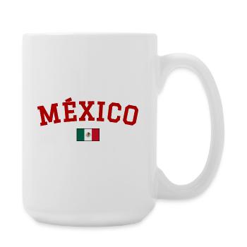 Drapeau du Mexique Rouge - Grande tasse 440 ml - blanc - Droite