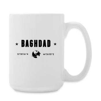 Bagdad, Irak Coordonnées Planète Terre - Grande tasse 440 ml - blanc - Droite