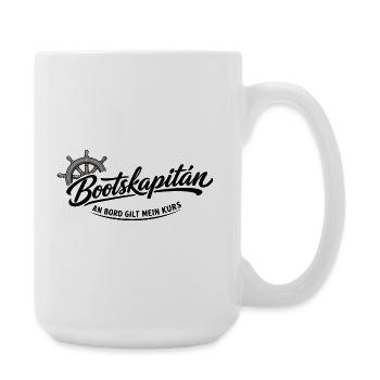 Maritimes Steuerrad Seefahrer Küsten liebe - Große Tasse 440 ml - Weiß - Rechts