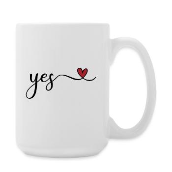 yes - Große Tasse 440 ml - Weiß - Rechts