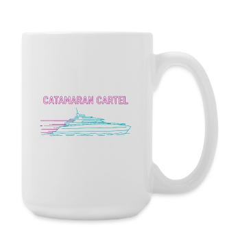 Synthwave Catamaran Cartel - Large Mug 440 ml - white - Right