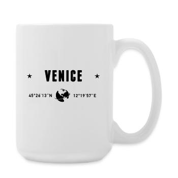 Venise, Italie, coordonnées GPS, globe - Grande tasse 440 ml - blanc - Droite