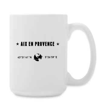 Aix En Provence Coordonnées Globe - Grande tasse 440 ml - blanc - Droite
